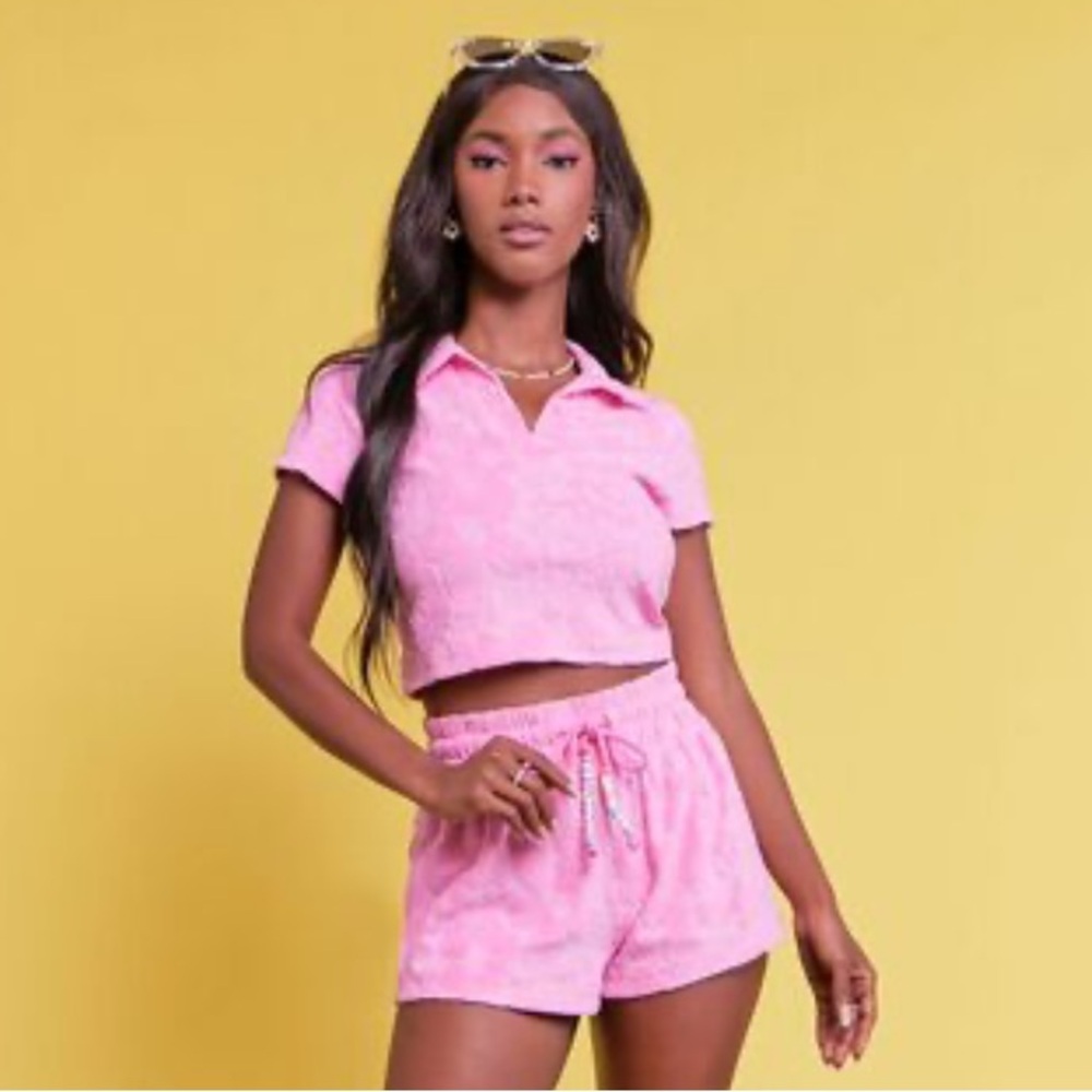 Forever 21 Barbie™ Cropped Polo Shirt